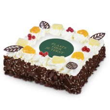 Whipped cream photo cake chocolate (10 people)